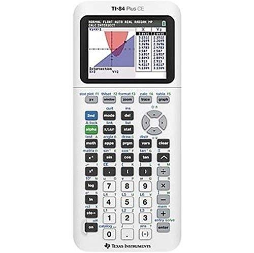 TI-84 Plus CE Color Graphing Calculator, White von Texas Instruments