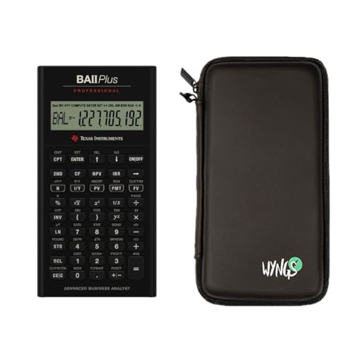 TI-BA II Plus Professional Taschenrechner inklusive Schutztasche von WYNGS in Schwarz - Basic Set TI-BA II Plus Professional Taschenrechner inklusive Schutztasche von WYNGS in Schwarz - Basic Set von Texas Instruments