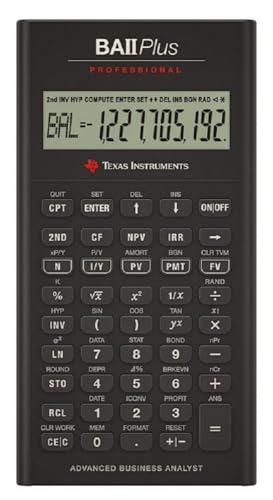 Texas Instruments BA II Plus Professional Finanzrechner schwarz von Texas Instruments