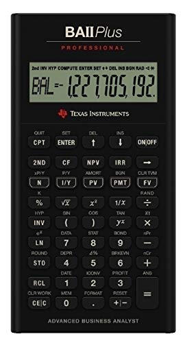 Texas Instruments BA II Plus Professional Finanzrechner von Texas Instruments