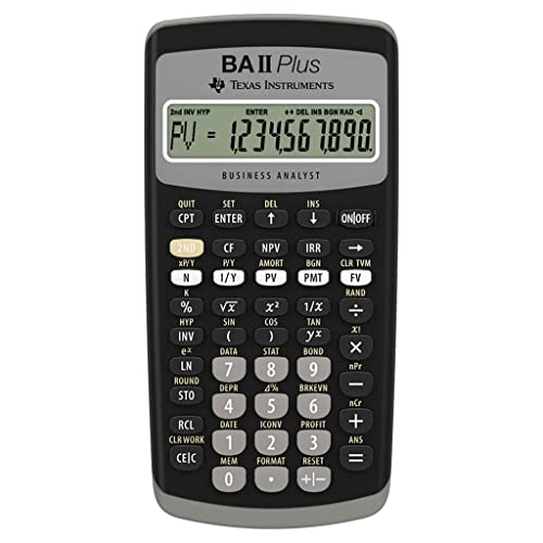 Texas Instruments BAII Plus Erweiterter Finanztaschenrechner von Texas Instruments