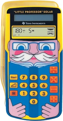 Texas Instruments Little Professor Rechentrainer (für Vor- und Grundschule, Solarbetrieben, mit 80.000 Rechenaufgaben) gelb-blau von Texas Instruments