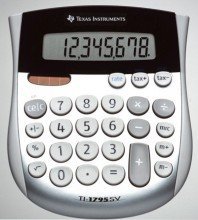 Texas Instruments Mini-Tischrechner TI-1795 SV, Solar- und Batteriebetrieb, 121 x 140 x 26 mm von Texas Instruments