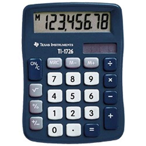 Texas Instruments TI-1726 Taschenrechner mit blauem Display – Taschenrechner (Tasche, Bildschirmrechner, 1 Zeilen, blau) von Texas Instruments