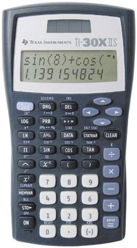 Texas Instruments TI-30 X IIS Schulrechner Schwarz, Silber Display (Stellen): 11solarbetrieben, batt von Texas Instruments