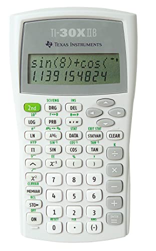 Texas Instruments TI-30 XIIB Schulrechner (zweizeilig, Batteriebetrieb) Weiß von Texas Instruments
