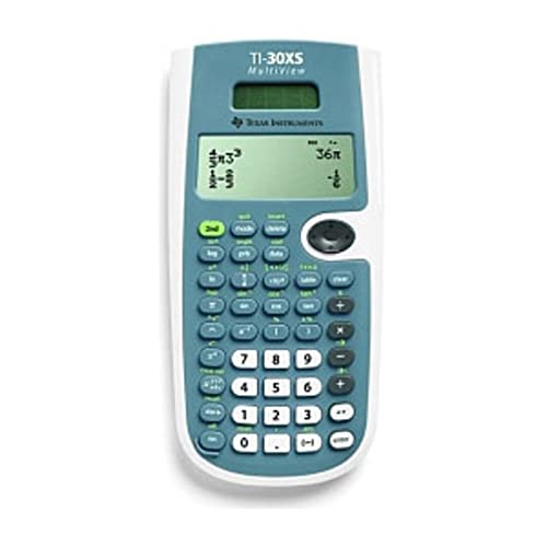 Texas Instruments TI-30XS MultiView Wissenschaftlicher Taschenrechner, 16 Stellen, 4 Zeilen, Akku/Solar, Blau/Weiß von Texas Instruments