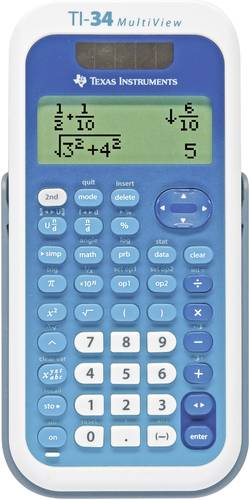 Texas Instruments TI-34 MULTIVIEW Schulrechner Weiß, Blau Display (Stellen): 16solarbetrieben, batt von Texas Instruments