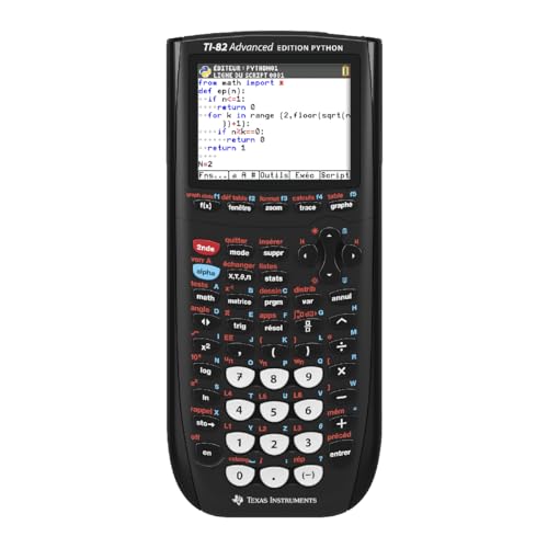 Texas Instruments TI-82 Advanced Phyton Edition Grafischer Taschenrechner (Farbdisplay) Schwarz von Texas Instruments