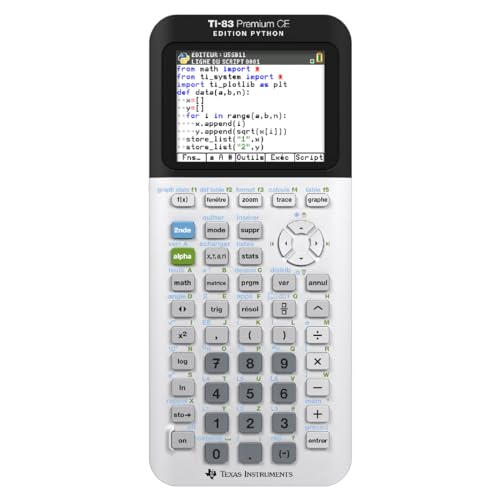 Texas Instruments TI-83 PREMIUM CE EDITION PYTHON Grafikrechner (nur mit französischer Anleitung und Sprache) von Texas Instruments