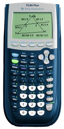 Texas Instruments TI-84 Plus Grafikrechner (8-zeilige Anzeige, Speicher, 2D-Ansichten) Nachtblau von Texas Instruments