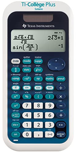 Texas Instruments TI-Collège Plus Solaire wissenschaftlicher Tischrechner, 4-zeilig TI College PLUS Blau/Weiß von Texas Instruments