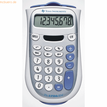 Texas Instruments Taschenrechner TI-1706 SV 8-stellig Batteriebetrieb von Texas Instruments