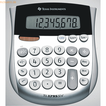 Texas Instruments Tischrechner TI-1795 SV 8-stellig Batterie/Solar-Bet von Texas Instruments