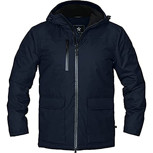 Texstar FJ65 Herren Lange Winter Jacke, Größe 3XL, Marine von Texstar