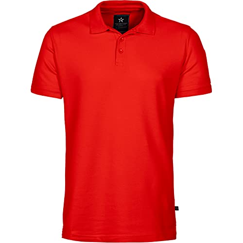 Texstar PS04 Herren Pikee Hemd mit Ärmeltasche, Größe XL, Rot von Texstar