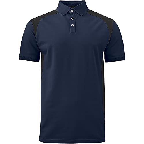 Texstar PS07 Herren Stretch Pikee Hemd mit Drei Knöpfen, Größe 3XL, Marine von Texstar