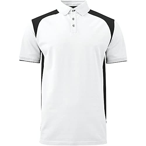 Texstar PS07 Herren Stretch Pikee Hemd mit Drei Knöpfen, Größe 3XL, Weiß von Texstar