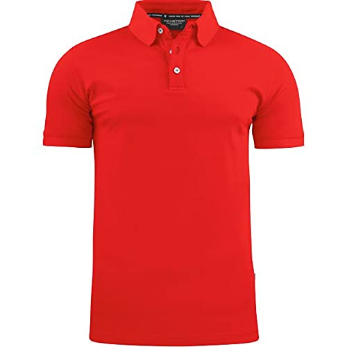Texstar PS11 Herren Stretch Pikee Hemd, Größe 2XL, Rot von Texstar