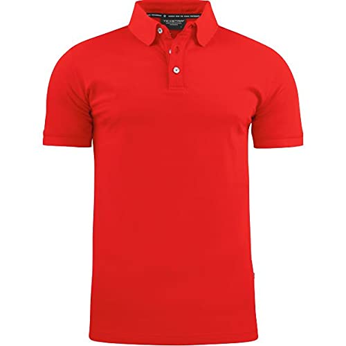 Texstar PS11 Herren Stretch Pikee Hemd, Größe L, Rot von Texstar