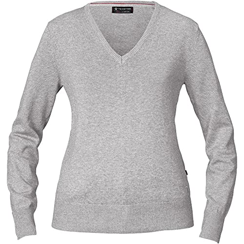 Texstar PW01 Damen Pullover mit V-Ausschnitt, Größe S, Hellgrau Texstar PW01 Damen Pullover mit V-Ausschnitt, Größe S, Hellgrau von Texstar