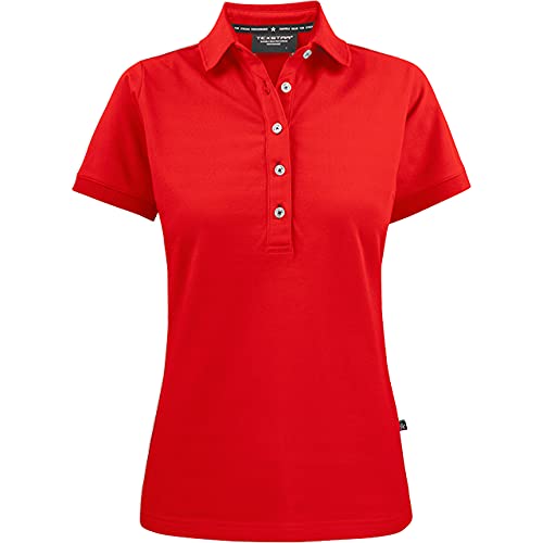 Texstar PW11 Damen Stretch Pikee Hemd, Größe 2XL, Rot von Texstar