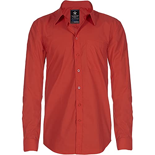 Texstar SH19 Herren Dress Hemd, Größe 2XL, Rot von Texstar