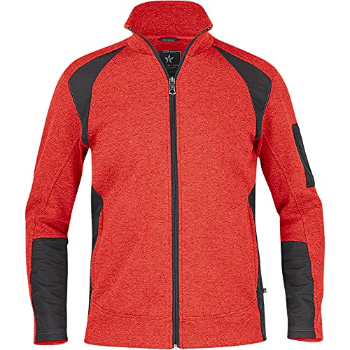 Texstar SW09 Herren Crew Cardigan, Größe 3XL, Rot von Texstar