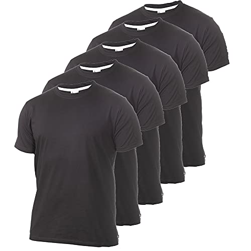 Texstar TS13 Herren Crew T-Hemd, 5er-Pack, Größe 2XL, Schwarz von Texstar