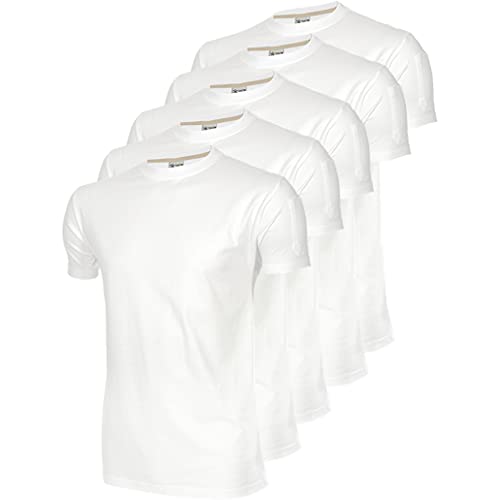 Texstar TS13 Herren Crew T-Hemd, 5er-Pack, Größe M, Weiß von Texstar
