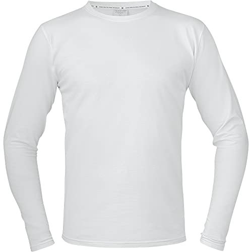 Texstar TS17 Herren Langärmeliges Stretch T-Hemd, Größe 2XL, Weiß von Texstar