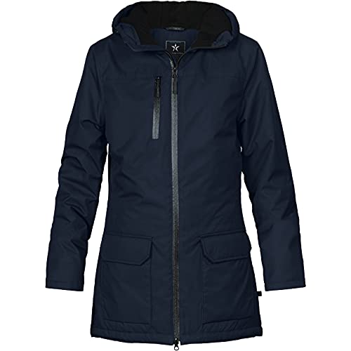 Texstar WJ65 Damen Lange Winter Jacke, Größe M, Marine von Texstar