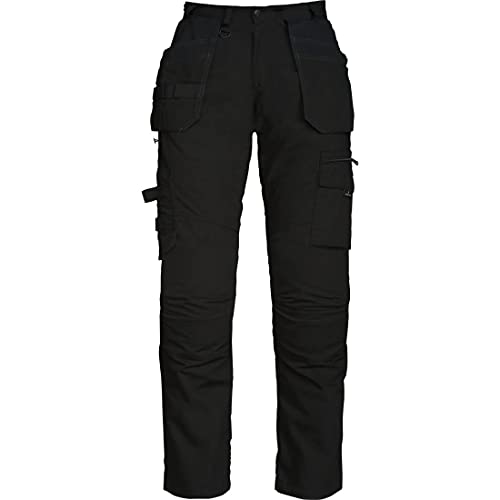 Texstar WP35 Damen Service Stretch Tasche Hose, Größe W28/L32, Schwarz von Texstar