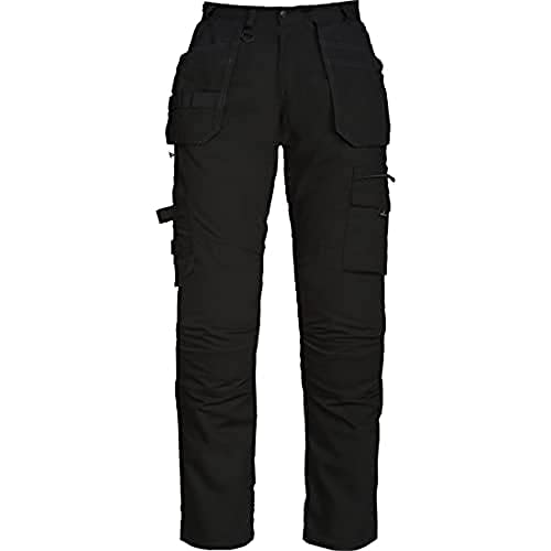 Texstar WP35 Damen Service Stretch Tasche Hose, Größe W32/L30, Schwarz von Texstar