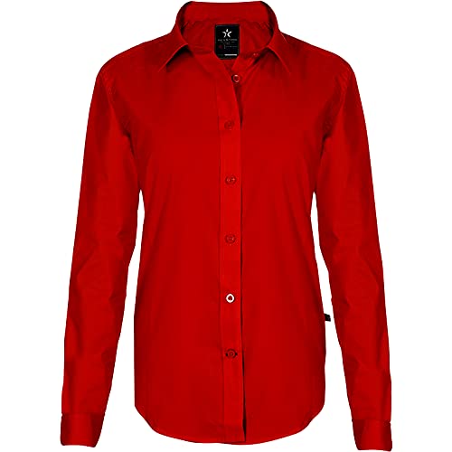 Texstar WS19 Damen Dress Hemd, Größe S, Rot von Texstar