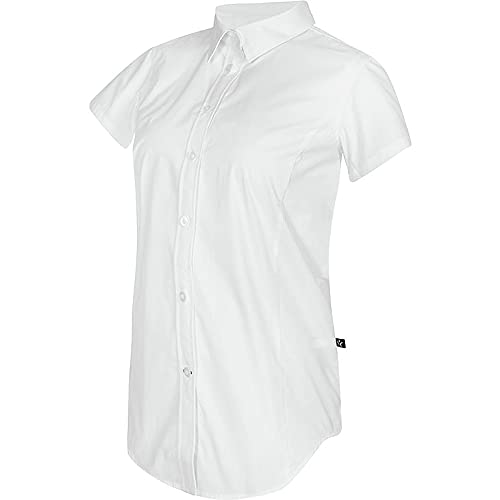 Texstar WS20 Damen Kurzärmelige Dress Hemd, Größe S, Weiß von Texstar