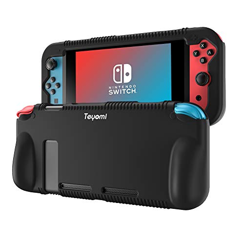 Teyomi Hülle Kompatibel mit Nintendo Switch, für Nintendo Switch Schutzhülle aus Silikon, Kompatibel mit Nintendo Switch Case(Schwarz) von Teyomi
