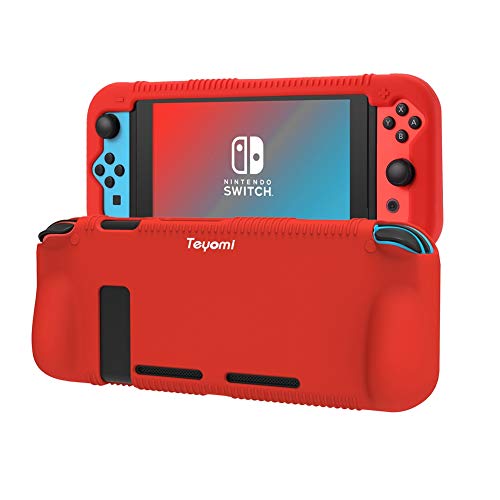 Teyomi Hülle Kompatibel mit Nintendo Switch, für Nintendo Switch Schutzhülle aus Silikon, Kompatibel mit Nintendo Switch Case(rot) von Teyomi