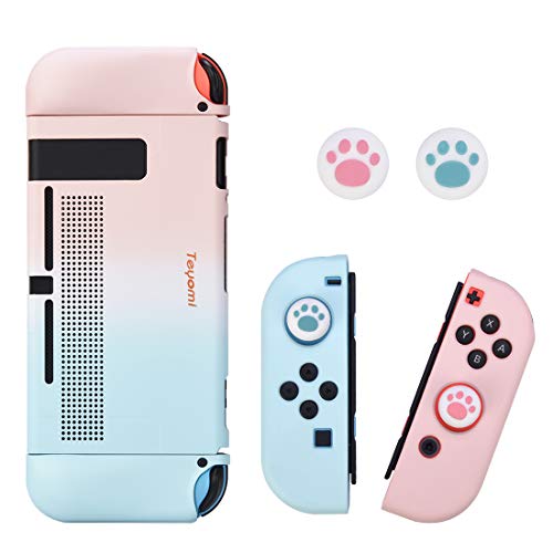 Teyomi Hülle Kompatibel mit Nintendo Switch mit 2 PCS Joystick Kappen, Ergonomischem TPU Griff und ABS-Schutzhülle mit Andockbarem, Stoßdämpfendem und Kratzfestem Design Teyomi Hülle Kompatibel mit Nintendo Switch mit 2 PCS Joystick Kappen, Ergonomischem TPU Griff und ABS-Schutzhülle mit Andockbarem, Stoßdämpfendem und Kratzfestem Design von Teyomi