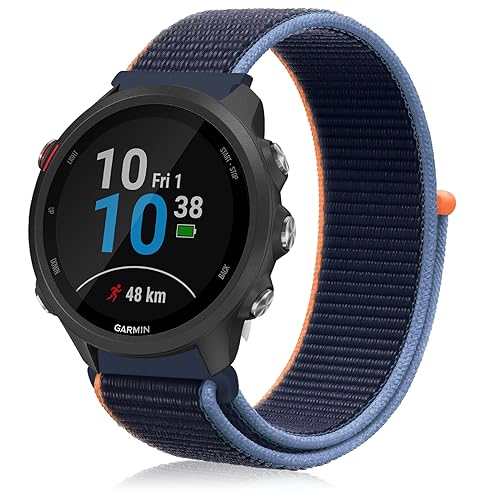 Th-some 20mm Armband für Garmin Vivoactive 3, Einstellbares Nylon Ersatz Armband für Garmin Vivoactive 3 Music/Vivomove HR/Forerunner 245/Forerunner 245 Music/Forerunner 645/Forerunner 645 Music von Th-some