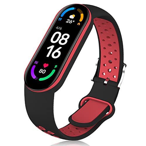 Th-some Armband für Xiaomi Mi Band 7, Verstellbares Sport Ersatzarmband für Xiaomi Mi Band 6/Xiaomi Mi Band 5 Smartwatch, Silikon Sport Uhrenarmband Kompatibel mit Xiaomi Mi Band 7/6/5 von Th-some