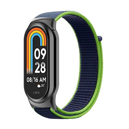 Th-some Armband für Xiaomi Mi Band 8, Nylon Uhrenarmband Verstellbares Sport Ersatzarmbänd Kompatibel mit Xiaomi Mi Band 8 von Th-some