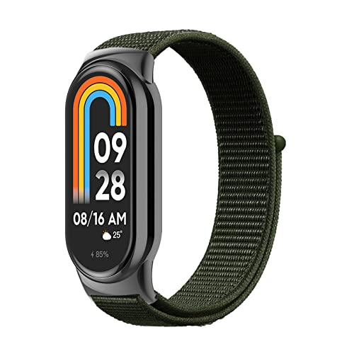 Th-some Armband für Xiaomi Mi Band 8, Nylon Uhrenarmband Verstellbares Sport Ersatzarmbänd Kompatibel mit Xiaomi Mi Band 8 von Th-some