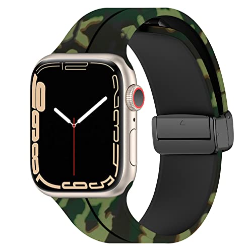 Th-some Armband kompatibel mit Apple Watch Armbander 41mm 40mm 38mm, Silikon Ersatzarmbänd Sport Magnetisches Uhrenarmband Kompatibel mit iWatch Series SE 8 7 6 5 4 3 2 1 von Th-some