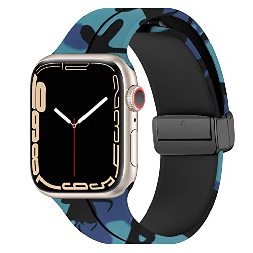 Th-some Armband kompatibel mit Apple Watch Armbander 41mm 40mm 38mm, Silikon Ersatzarmbänd Sport Magnetisches Uhrenarmband Kompatibel mit iWatch Series SE 8 7 6 5 4 3 2 1 von Th-some