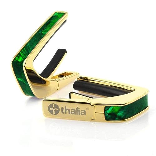 Thalia Exotic Shell Series Kapodaster mit Gold-Finish und Green Angel Wing Einlage Thalia Exotic Shell Series Kapodaster mit Gold-Finish und Green Angel Wing Einlage von Thalia