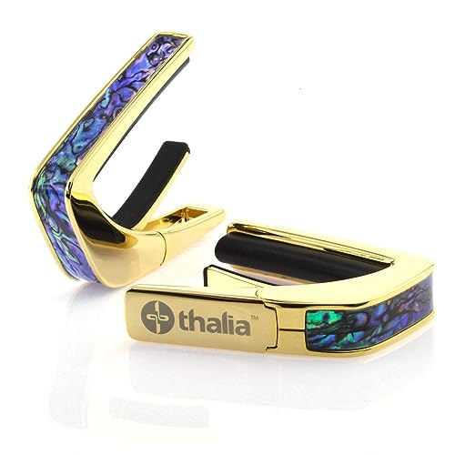 Thalia Exotic Shell Series Kapodaster mit Gold-Finish und blauer Abalone Einlage Thalia Exotic Shell Series Kapodaster mit Gold-Finish und blauer Abalone Einlage von Thalia