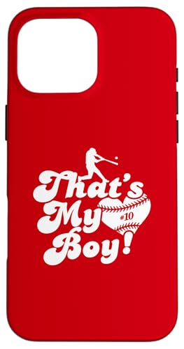 Custom Das ist mein Junge #10 Trikot Baseball Mama Baseball Papa Hülle für iPhone 16 Pro Max Custom Das ist mein Junge #10 Trikot Baseball Mama Baseball Papa Hülle für iPhone 16 Pro Max von That's My Boy Baseball Number Jersey Favorites