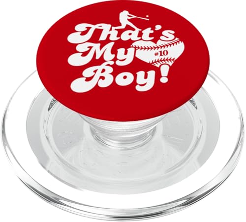 Custom Das ist mein Junge #10 Trikot Baseball Mama Baseball Papa PopSockets PopGrip für MagSafe Custom Das ist mein Junge #10 Trikot Baseball Mama Baseball Papa PopSockets PopGrip für MagSafe von That's My Boy Baseball Number Jersey Favorites