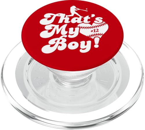 Custom Das ist mein Junge #12 Trikot Baseball Mama Baseball Papa PopSockets PopGrip für MagSafe Custom Das ist mein Junge #12 Trikot Baseball Mama Baseball Papa PopSockets PopGrip für MagSafe von That's My Boy Baseball Number Jersey Favorites